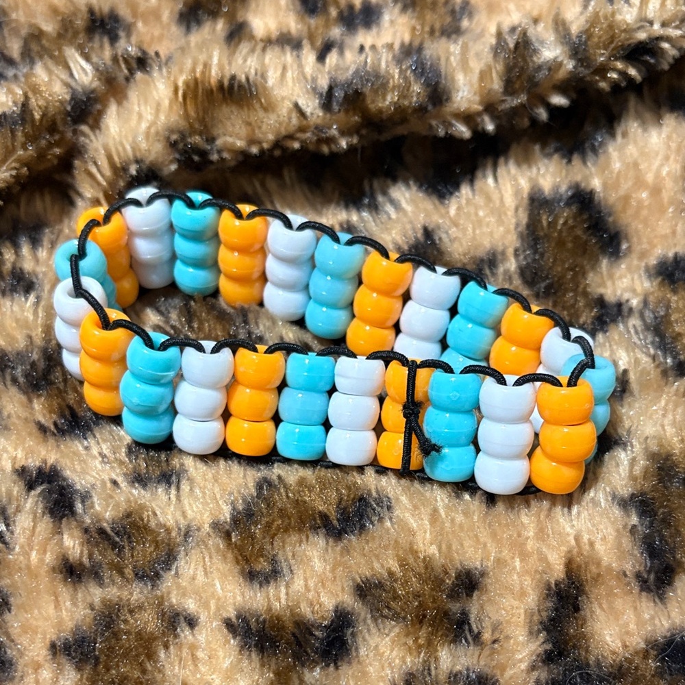 Homemade beaded/kandi bracelet cuff!